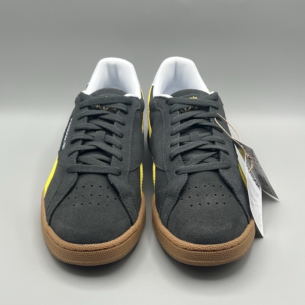 Reebok Classic Club C Grounds UK Gray Yellow Suede Retro - Men's Size 10 NEW - Picture 3 of 8